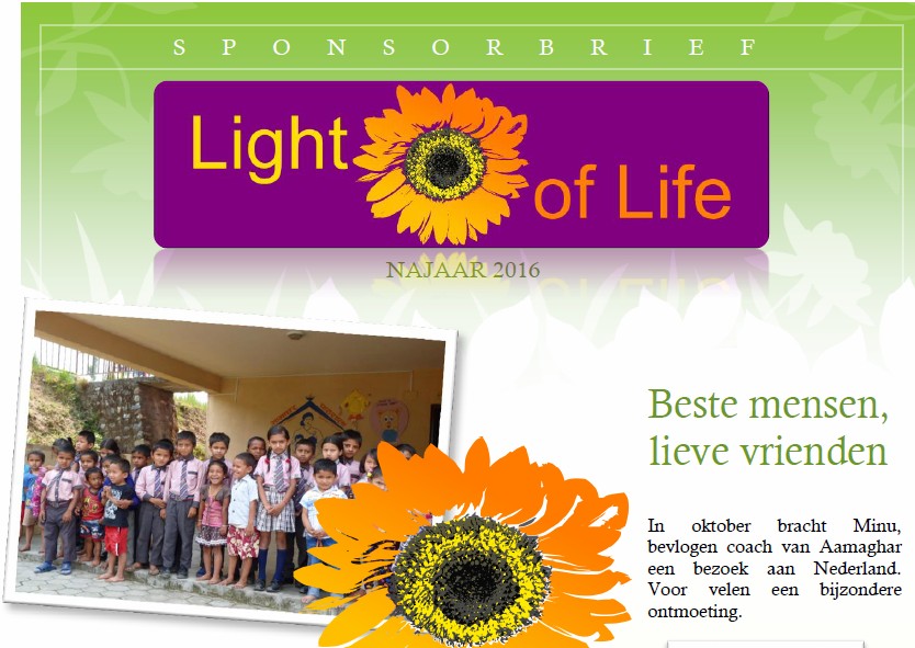 Sponsorbrief najaar 2016